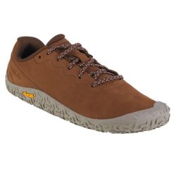 Buty do biegania damskie, Merrell Vapor Glove 6. Brązowe obuwie sportowe damskie Merrell, bez wzorów, z gumy, do biegania. Za 621.00 zł.