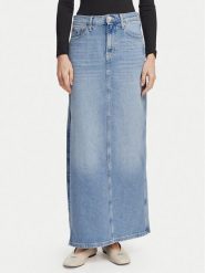 Tommy Jeans Spódnica jeansowa Claire DW0DW22711 Niebieski jasny Regular Fit. Niebieskie spódnice damskie Tommy Jeans, s, bez wzorów, z bawełny. Za 409.99 zł.