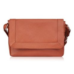 Torebka damska mała listonoszka skórzana na ramię koniakowa Paolo Peruzzi E-35-CG. Torby na ramię damskie bez wzorów, z bawełny, eleganckie, małe, bez dodatków. Za 119.00 zł.