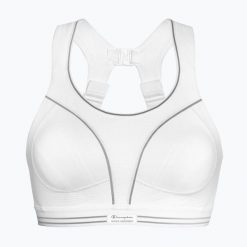 Biustonosz treningowy Shock Absorber Ultimate Run Bra white U10046. Białe biustonosze Shock Absorber, bez wzorów, z elastanu. Za 219.99 zł.
