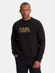 KARL LAGERFELD Bluza 705091 553917 Czarny Regular Fit. Czarne bluzy męskie KARL LAGERFELD, l, bez wzorów, z bawełny, bez kaptura. Za 379.99 zł.