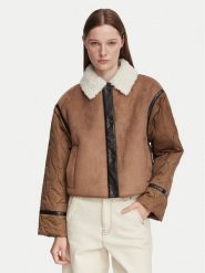 Weekend Max Mara Kożuch sztuczny Gessati 2625486011 Brązowy jasny Regular Fit. Brązowe płaszcze damskie Weekend Max Mara, bez wzorów, z syntetyku, bez kaptura. Za 1,984.00 zł.