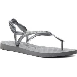 Sandały HAVAIANAS - Luna 41296975178 Steel Gray. Szare klapki damskie Havaianas, bez wzorów, z tworzywa sztucznego, bez obcasa. W wyprzedaży za 69.00 zł.