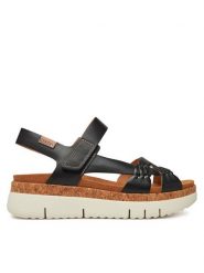Pikolinos Sandały W4N-0968 Czarny. Czarne sandały damskie Pikolinos, bez wzorów, ze skóry, bez obcasa, na płaskiej podeszwie, bez zapięcia. Za 399.99 zł.