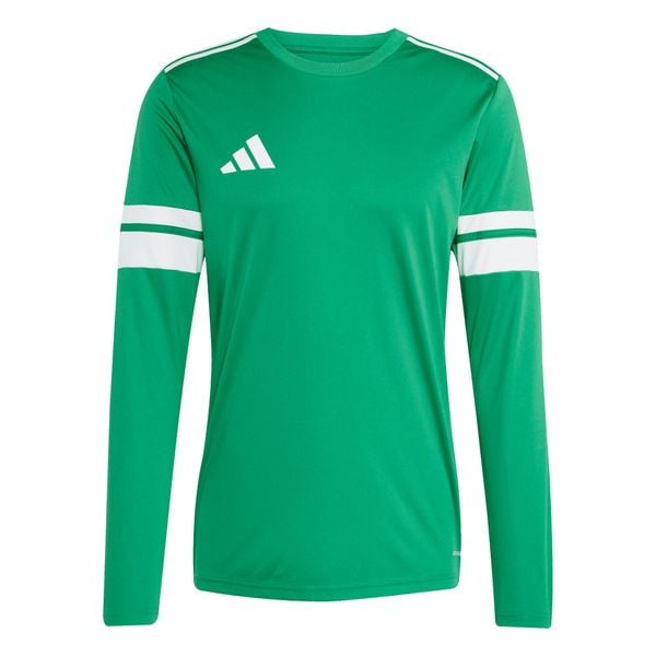 Dżersej z długim rękawem adidas Squadra25. Białe koszulki sportowe męskie Adidas, bez wzorów, z dżerseju, bez kołnierzyka, bez ramiączek, do piłki nożnej. Za 78.00 zł.