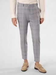 Finshley & Harding London Spodnie z zawartością lnu - Hoxdon Mężczyźni Slim Fit Bawełna niebieski, 44. Niebieskie eleganckie spodnie męskie Finshley & Harding London, m, bez wzorów, z bawełny. Za 279.95 zł.