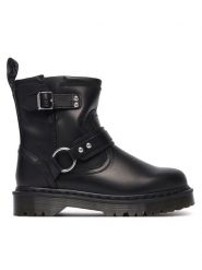 Dr. Martens Botki Anistone HRNS Black Orleans DM42583001 Czarny. Czarne botki damskie Dr. Martens, ze skóry, bez obcasa, na płaskiej podeszwie, bez zapięcia. Za 1,039.00 zł.