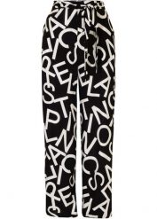 Spodnie Marlena z wiązanym paskiem. Czarne spodnie materiałowe damskie bonprix, bez wzorów. Za 109.99 zł.