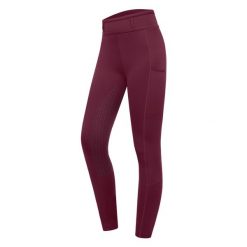Dziewczęce legginsy jeździeckie z pełną przyczepnością ELT Ella Glam. Czerwone legginsy dla dziewczynek ELT, bez wzorów. Za 271.00 zł.