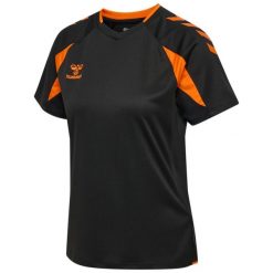 Damski jersey Hummel Core 2.0. Brązowe koszulki sportowe damskie Hummel, bez wzorów, z jersey, sportowe, bez kołnierzyka. Za 179.50 zł.