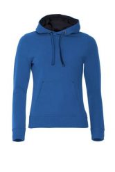 Clique Classic Hoody Women bluza z kapturem z bawełnianej mieszanki. Niebieskie bluzy damskie CLIQUE, s, bez wzorów, z bawełny, z kapturem. Za 309.10 zł.