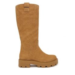 Kozaki Guess. Brązowe kozaki damskie Guess, bez obcasa, na płaskiej podeszwie. Za 824.99 zł.