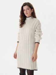 ONLY Sukienka dzianinowa Chick Stitch 15366020 Beżowy Loose Fit. Brązowe sukienki damskie Only, xl, bez wzorów, z dzianiny, bez kołnierzyka, bez ramiączek. Za 209.99 zł.