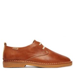 Półbuty Pikolinos. Brązowe półbuty damskie Pikolinos, bez wzorów, bez obcasa, na płaskiej podeszwie, bez zapięcia. Za 599.99 zł.