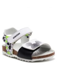 Geox Sandały B Sandal Chalki Boy B152QC 000BC C0552 M Biały. Białe sandały chłopięce Geox, ze skóry, bez zapięcia. Za 149.99 zł.