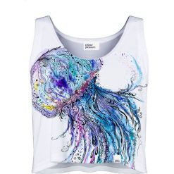 Colour Pleasure Koszulka damska CP-035 59 biało-niebieska r. XS-S. T-shirty damskie marki Colour Pleasure. Za 64.14 zł.