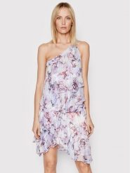 IRO Sukienka koktajlowa Jofrey AQ545 Fioletowy Regular Fit. Fioletowe sukienki damskie IRO, bez wzorów, z wiskozy, wizytowe, bez kołnierzyka, bez ramiączek. Za 2,139.00 zł.