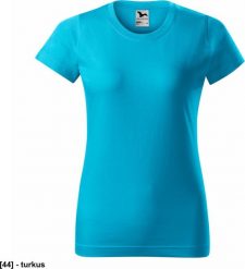 MALFINI Basic 134 - ADLER - Koszulka damska, 160 g/m - turkus XS. T-shirty damskie Malfini, m, bez wzorów, bez kołnierzyka. Za 22.14 zł.