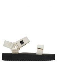 Armani Exchange Sandały XDP064 XV928 01819 Écru. Sandały damskie Armani Exchange, bez wzorów, z materiału, bez obcasa, na płaskiej podeszwie, bez zapięcia. Za 319.99 zł.