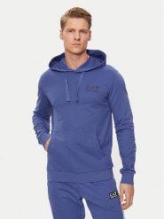 EA7 Emporio Armani Bluza 8NPM18 PJ05Z 1557 Niebieski Regular Fit. Niebieskie bluzy męskie EA7 Emporio Armani, m, bez wzorów, z bawełny, bez kaptura. Za 519.99 zł.