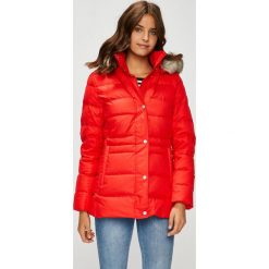 Tommy Hilfiger - Kurtka puchowa. Czerwone kurtki damskie Tommy Hilfiger, z materiału. Za 1,199.00 zł.