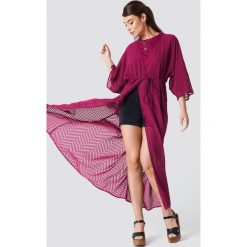 NA-KD Boho Sukienka-płaszcz z szyfonu - Pink. Płaszcze damskie marki NA-KD Boho. Za 121.95 zł.