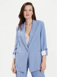 TWINSET Marynarka 241TF2040 Niebieski Regular Fit. Niebieskie żakiety damskie Twinset, bez wzorów, z wiskozy. Za 969.99 zł.