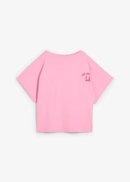 T-shirt oversize. Czerwone t-shirty damskie bonprix, bez wzorów, z bawełny, bez kołnierzyka. Za 69.99 zł.