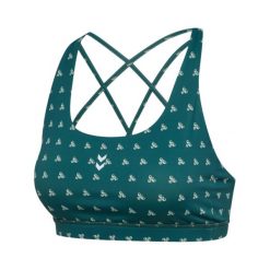 Biustonosz dla kobiet Hummel Hiit Impact. Zielone obuwie sportowe damskie Hummel, bez wzorów, na fitness i siłownię. Za 239.50 zł.