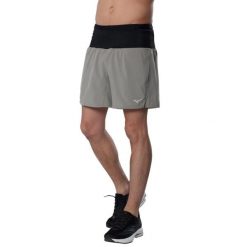 Szorty Mizuno Active. Szare krótkie spodenki sportowe męskie Mizuno, uniwersalny, bez wzorów, z meshu, do biegania. Za 241.35 zł.