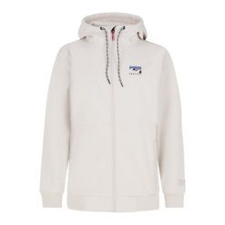 Kurtka narciarska z kapturem dla kobiet Protest Kym. Białe kurtki snowboardowe damskie Protest, bez wzorów, z materiału, z kapturem, narciarskie. Za 506.00 zł.