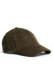Tommy Hilfiger Czapka z daszkiem Th Flag 6 Panel Cord Cap AM0AM13583 Zielony. Zielone rękawiczki męskie Tommy Hilfiger, bez wzorów, z materiału. Za 189.99 zł.