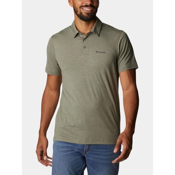Koszulka polo męska Columbia Tech Trail. Zielone koszulki polo męskie Columbia, l, bez wzorów, z elastanu, bez kołnierzyka, bez ramiączek, żeglarskie. Za 209.00 zł.