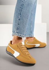 Jasnobrązowe Sneakersy Typu Klasyczne Tenisówki Zelritia. Brązowe trampki i tenisówki damskie Renee, z aplikacjami, z jeansu, biznesowe, bez zapięcia. Za 74.99 zł.
