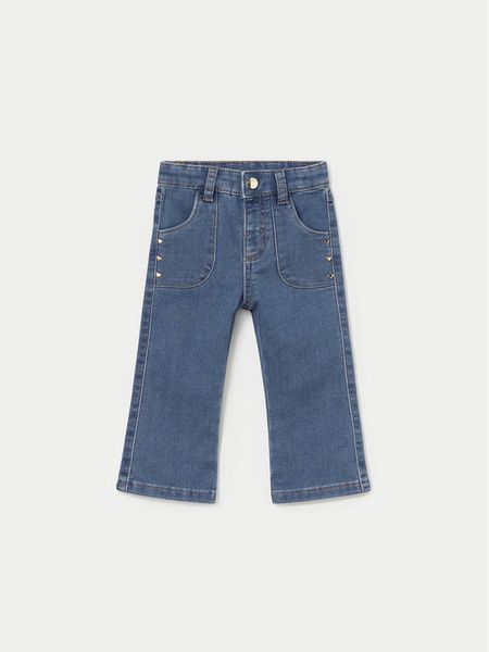 Mayoral Jeansy 2547 Niebieski Flare Fit. Niebieskie jeansy dla dziewczynek Mayoral, z bawełny. Za 69.99 zł.