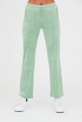 JUICY COUTURE Seledynowe spodnie dresowe Tina. Niebieskie spodnie dresowe damskie Juicy Couture, s, bez wzorów, z dresówki. W wyprzedaży za 229.99 zł.