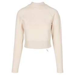 Sweter damski Urban Classics interlock short crew. Białe swetry damskie Urban Classics, na zimę, bez wzorów, eleganckie, bez kołnierzyka, bez ramiączek, bez kaptura. Za 206.00 zł.