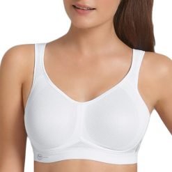 Stanik do biegania Air Control z wysoki poziomem podtrzymywania. Białe obuwie sportowe damskie ANITA ACTIVE, bez wzorów, z elastanu, do biegania. Za 338.00 zł.