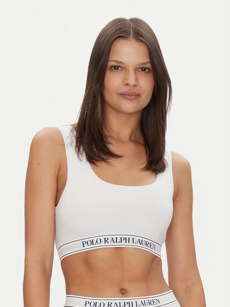 Polo Ralph Lauren Biustonosz top 4P0479 Biały. Białe biustonosze Polo Ralph Lauren, bez wzorów, z syntetyku. Za 159.99 zł.