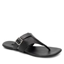 Japonki GINO ROSSI. Czarne klapki damskie Gino Rossi, bez wzorów, bez obcasa. Za 279.99 zł.