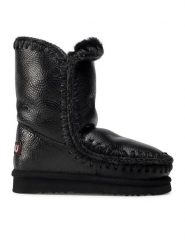 Mou Śniegowce Eskimo Boot 24 FW101000B Czarny. Czarne śniegowce i trapery damskie Mou, ze skóry. Za 1,169.00 zł.