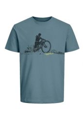 T-shirt z rowerowym printem, Comfort Fit, T-DAREN. T-shirty męskie Volcano, l, bez wzorów, z bawełny, sportowe, bez kołnierzyka. Za 59.99 zł.