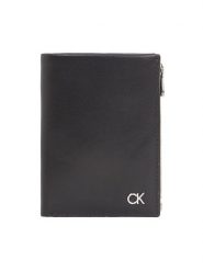 Calvin Klein Portfel Metal Ck K50K511688 Czarny. Czarne portfele męskie Calvin Klein, bez wzorów, ze skóry. Za 269.99 zł.