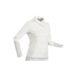 Sweter turystyczny | NH500 damski. Białe swetry damskie QUECHUA, l, bez wzorów, z bawełny, bez kołnierzyka, bez ramiączek, bez kaptura. Za 69.99 zł.