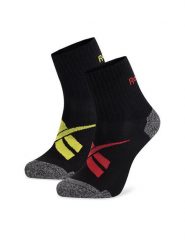 Reebok Skarpety długie R0418-SS24 (2-pack) Czarny. Czarne skarpety damskie Reebok, bez wzorów, z syntetyku. Za 59.99 zł.
