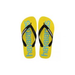 Japonki Havaianas Top Logomania 2 white /. Żółte klapki damskie Havaianas, bez wzorów, z gumy, eleganckie, bez obcasa. Za 119.99 zł.