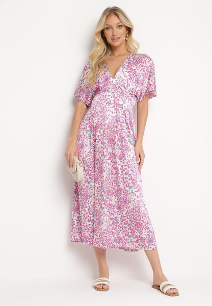 Fioletowa Rozkloszowana Sukienka z Krótkim Rękawem Zwężana w Talii Bexbia. Fioletowe sukienki damskie Born2be, na co dzień, na lato, l, bez wzorów, wizytowe, bez kołnierzyka, bez ramiączek, mini, kopertowe. Za 159.99 zł.