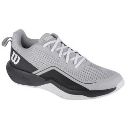 Buty do tenisa męskie, Wilson Rush Pro Lite. Szare buty sportowe męskie Wilson, z gumy, bez zapięcia, tenisowe. Za 399.99 zł.