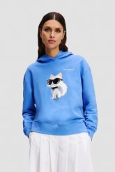 KARL LAGERFELD Niebieska damska bluza z kapturem Ikon Aquarelle C, Rozmiar M. Niebieskie bluzy damskie KARL LAGERFELD, m, bez wzorów, z kapturem. W wyprzedaży za 819.99 zł.