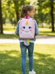 Plecak dziecięcy z motywem jednorożca - różowy. Czerwone torby i plecaki dziecięce Sinsay. Za 22.99 zł.